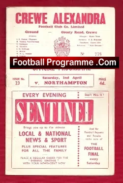 Crewe Alexandra v Northampton Town 1960