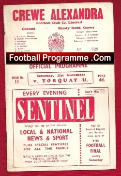 Crewe Alexandra v Torquay United 1959