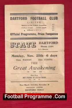 Dartford v Eton Manor 1946 – London League Match