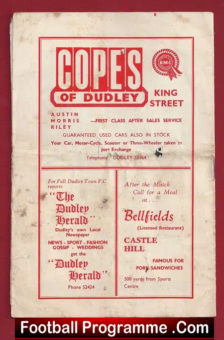 Dudley Town v Atherstone Town 1965