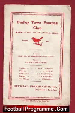 Dudley Town v Atherstone Town 1965