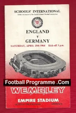 England v Germany 1964 – Wembley School Boy Match