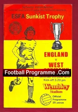 England v Germany 1979 – Wembley School Boys