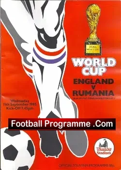 England v Romania 1985 – World Cup