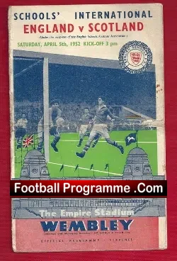 England v Scotland 1952 – Wembley – Schools – Duncan Edwards