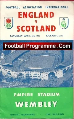 England v Scotland 1957 - Plus Ticket + Song Sheet