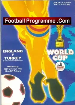 England v Turkey 1985 World Cup