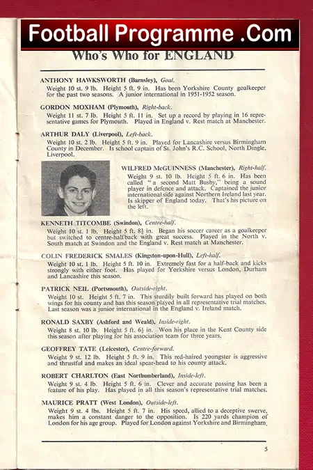 England v Wales 1961 – Wembley + Voucher