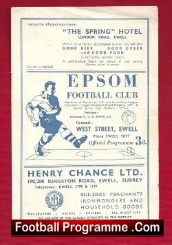 Epsom Town v Dorking 1955