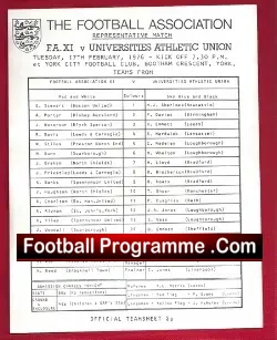 FA XI V Universities Athletic 1976 – Bobby Charlton