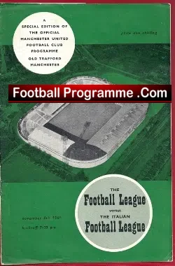 Football League v Italy Football League 1961 – at Man Utd 6