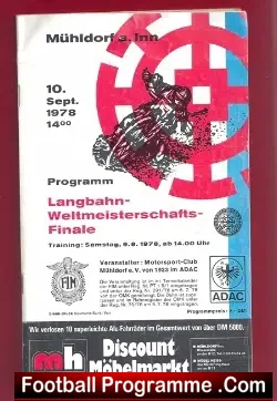 Germany Speedway Programme 1978 – Langbahn Finale