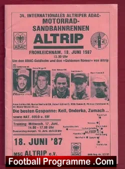 Germany Speedway Programme 1987 – Motorrad Altrip