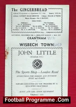Grantham Town v Wisbech Town 1955 – Midland League