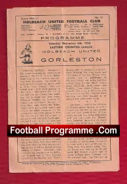 Holbeach United v Gorleston 1956 – 1950s