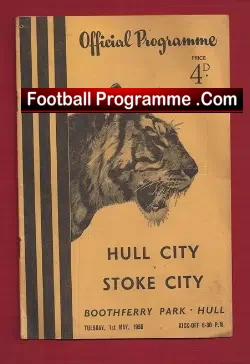 Hull City v Stoke City 1956 - football programme