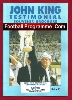 John King Testimonial Benefit Match Tranmere Rovers 1990