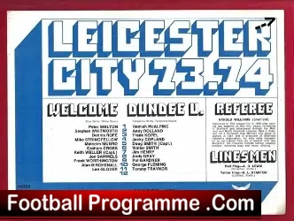 Leicester City v Dundee United 1972 – Texaco Cup Match