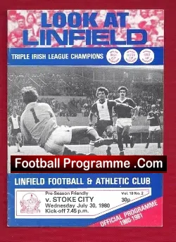 Linfield v Stoke City 1980 – Pre Season Friendly Ireland