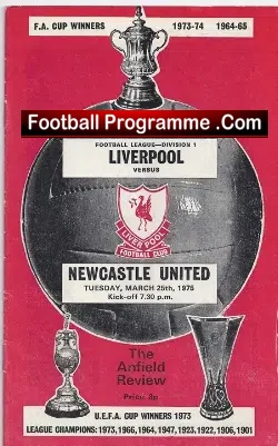 Liverpool v Newcastle United 1975