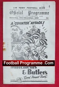 Lye Town v Kidderminster Harriers 1950