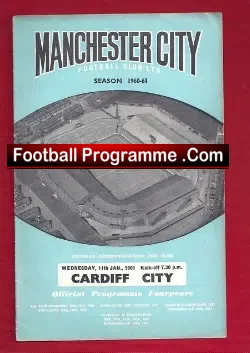 Manchester City v Cardiff City 1961 - football programme