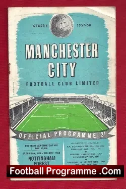 Manchester City v Nottingham Forest 1958