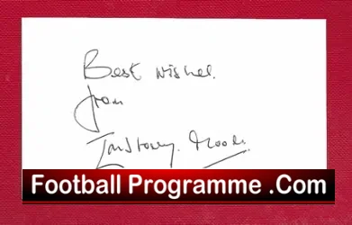 Manchester United Ian Storey Moore Autograph 1972 - football programme