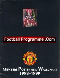 Manchester United Members Wallchart + Poster 1998 99 - football programme