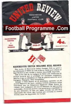 Manchester United v Real Madrid 1957 – Semi Final 1st at Man Utd
