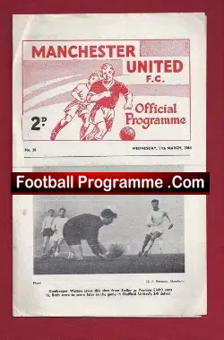 Manchester United v Wolves 1964 - Youth Match - football programme