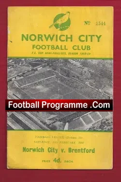 Norwich City v Brentford 1960