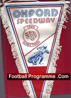 Oxford Cheetahs Speedway Pennant 1980 - sports memorabilia