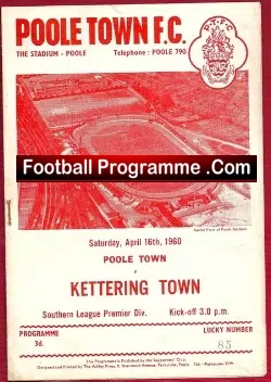 Poole Town v Kettering Town 1960 – Southern Premier League