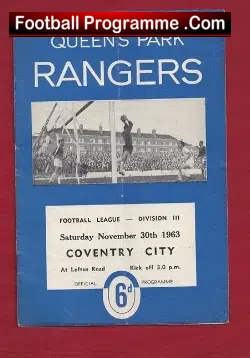 Queens Park Rangers v Coventry City 1963 - football programme