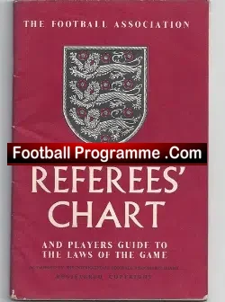 Referee Chart Booklet - Football Association Rules Guide 1962 - football memorabilia