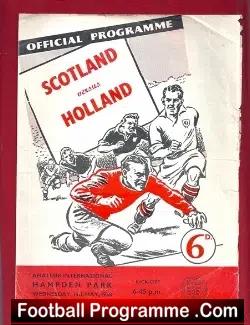 Scotland v Holland 1958 – Amateur International to clear!