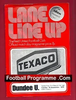 Sheffield United v Dundee United 1973 – Texaco Cup
