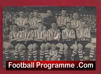 Sheffield Wednesday Multi Autographed Team Picture 1950's - football memorabilia