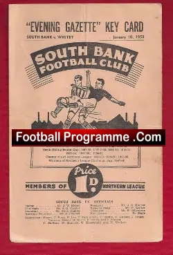 South Bank v Whitby 1953 – Northern League Match