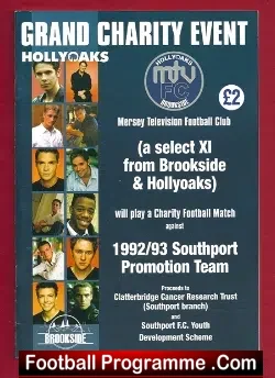 Southport v Hollyoaks + Brookside XI 1992/93