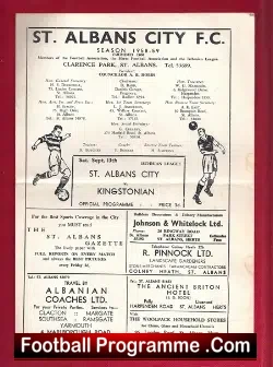 St Albans City v Kingstonians 1958