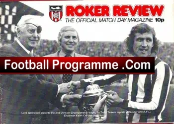 Sunderland v Shelbourne 1976 - Friendly Match - football programme