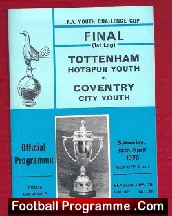 Tottenham Hotspur v Coventry City 1970 – Youths Cup Final