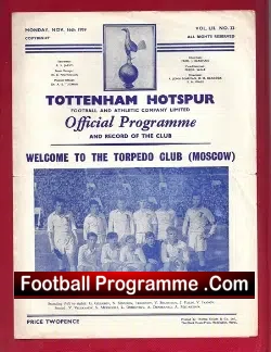 Tottenham Hotspur v Torpedo Moscow 1959 – Russian