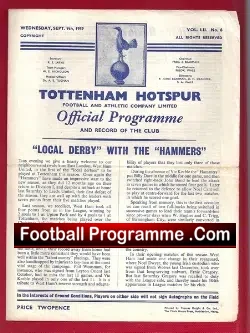 Tottenham Hotspur v West Ham United 1959