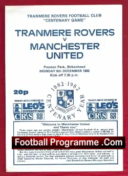 Tranmere Rovers v Manchester United 1982 – Centenary Game