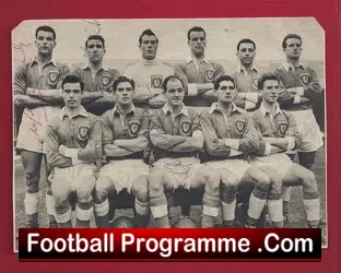 Wales Multi Autographed Team Picture 1950’s