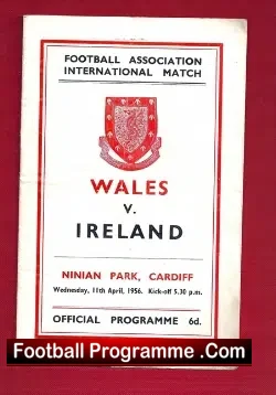 Wales v Ireland 1956 – Ninian Park Cardiff