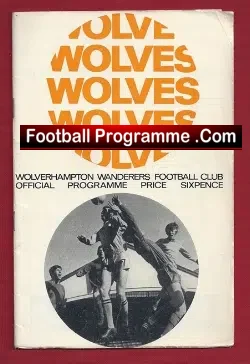 Wolves Wolverhampton v Manchester City 1968 - football programme